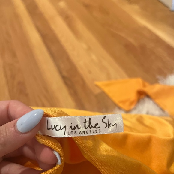 Melina Ruched Bodycon Dress in Orange - Picture 6 of 6